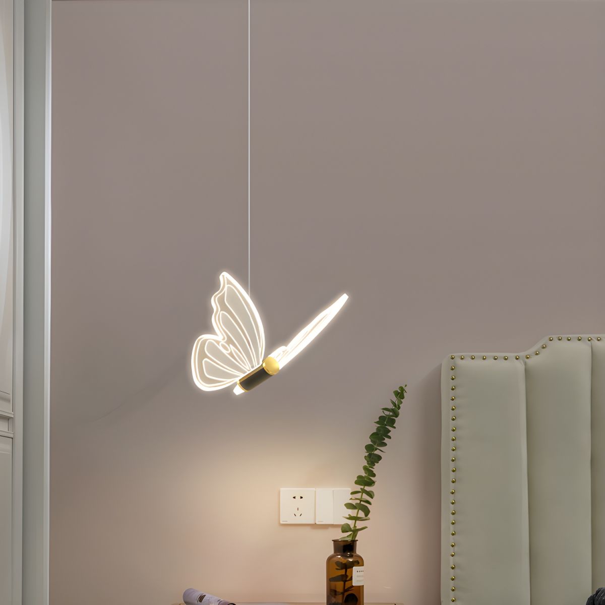 Pyralis - Elegancka lampa wisząca w kształcie motyla do salonu i pokoju dziecięcego
