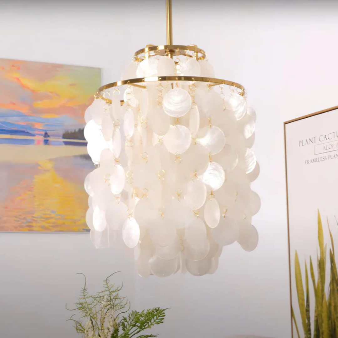 Sybel - Vintage Natuurlijke Zeeschelp Hanglamp