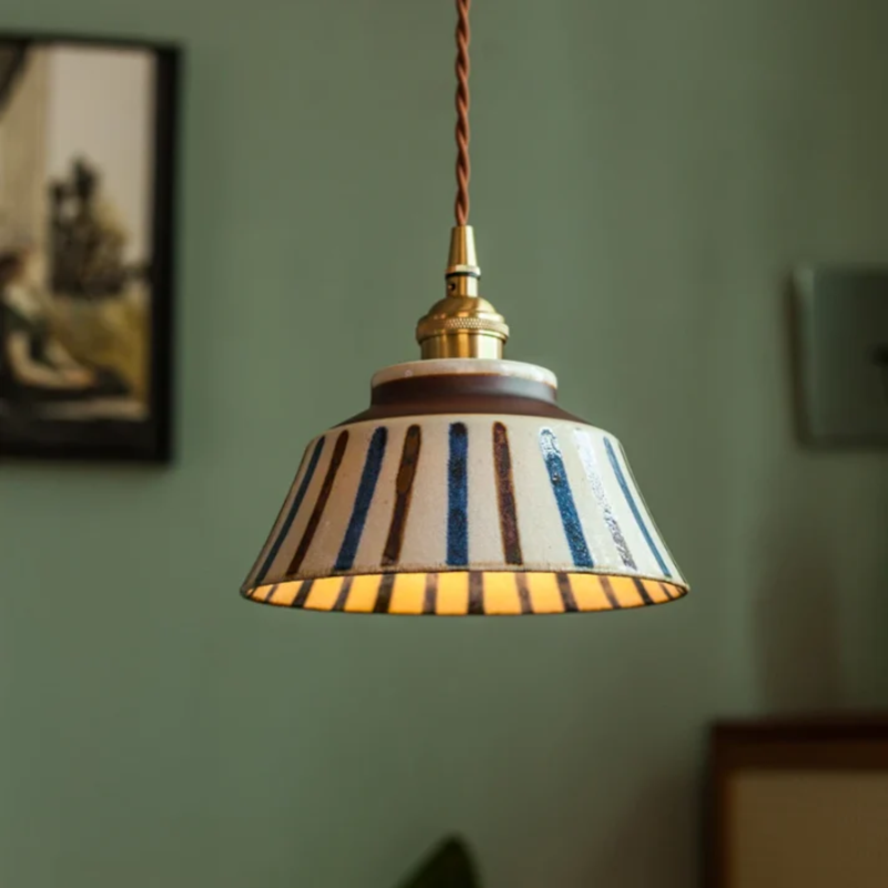 Phoebe - Retro Japanse Hanglamp van Keramiek