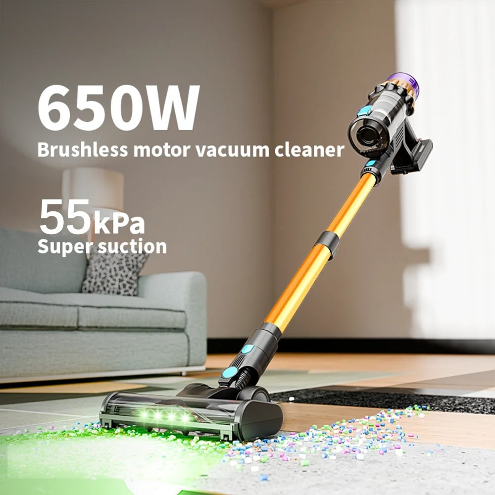 Altaura - Bezprzewodowy odkurzacz 650 W z mocą ssania 55 kPa i wyświetlaczem LED