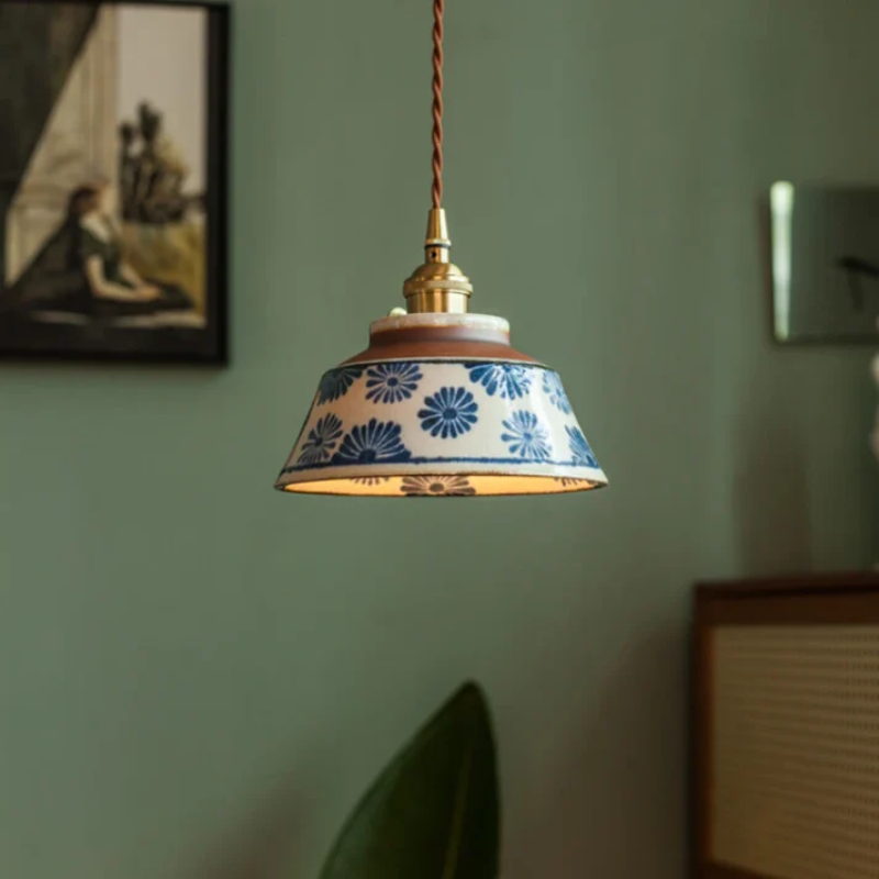 Phoebe - Retro Japanse Hanglamp van Keramiek
