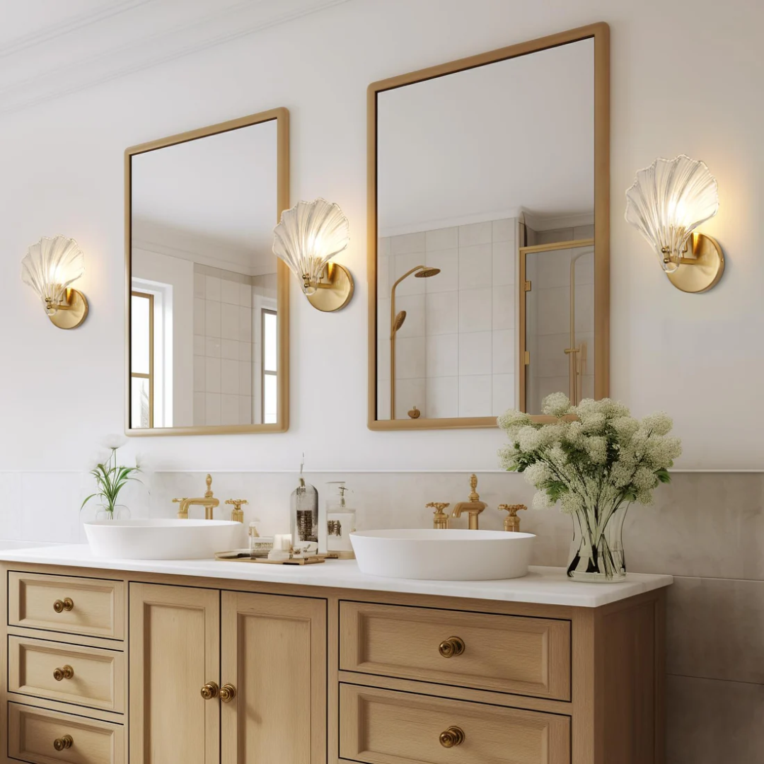 Novaen - Glas Schelp Wandlamp