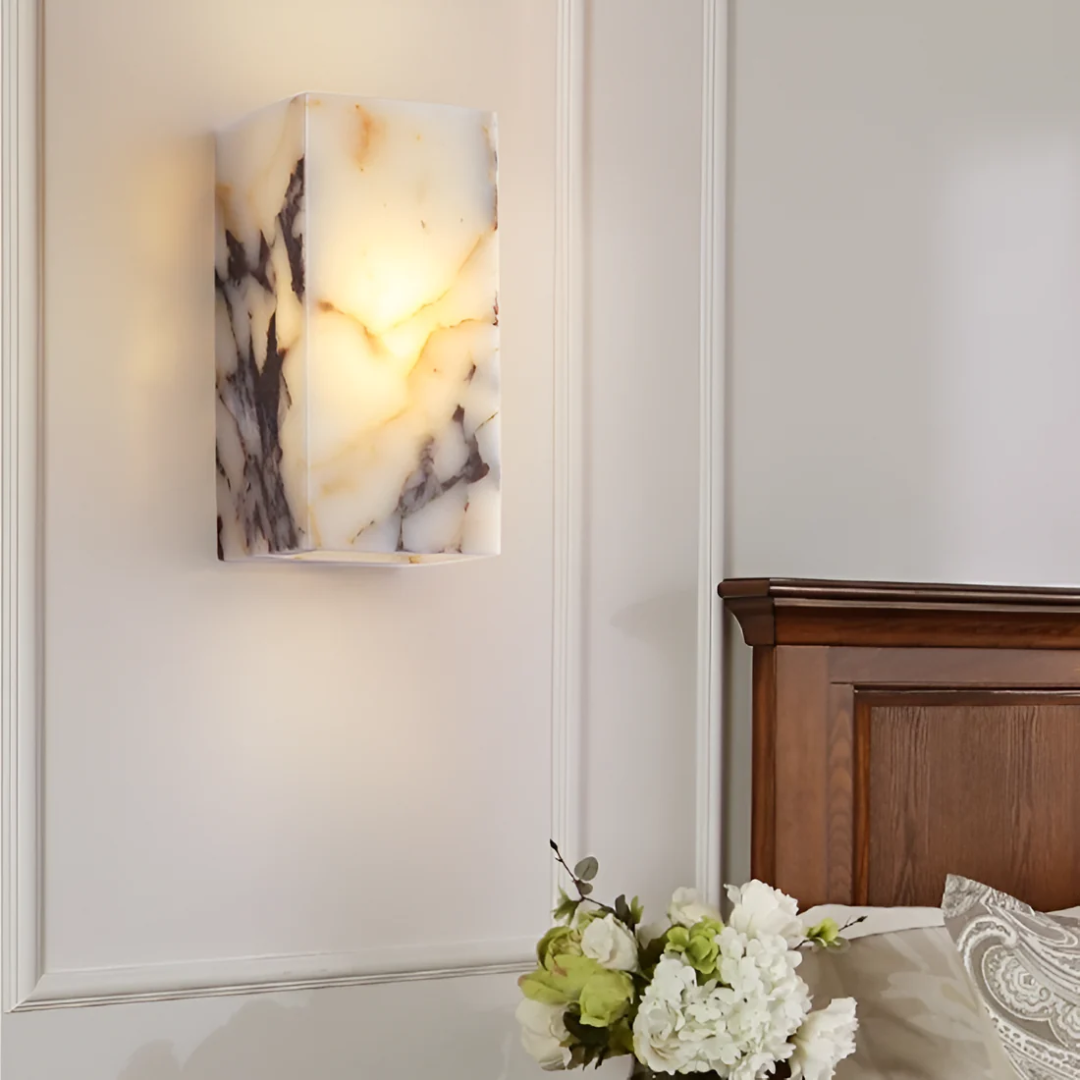 Xera - Luxe Marmeren Natuursteen Wandlamp