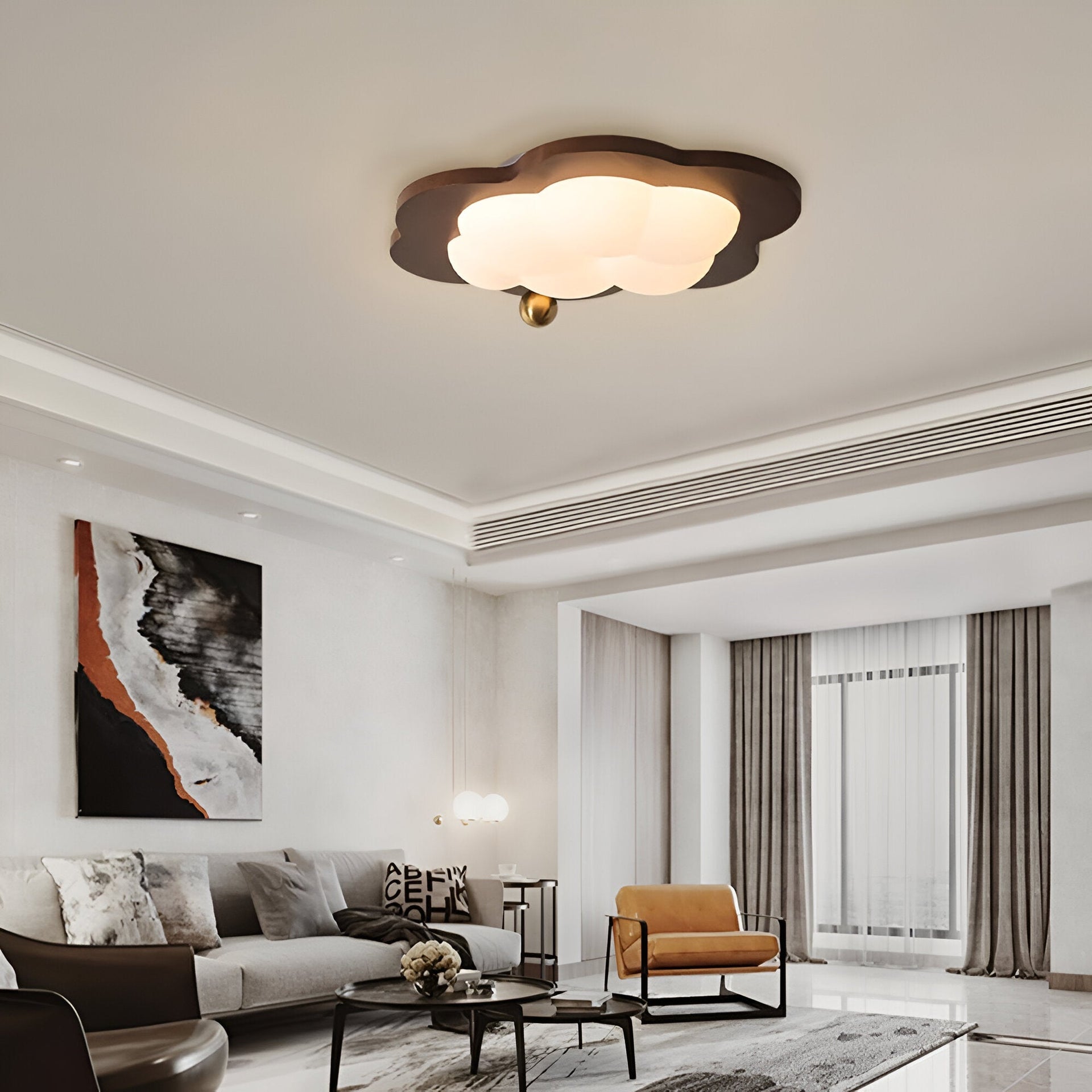 Celestra - Retro Wooden LED Ceiling Lamp