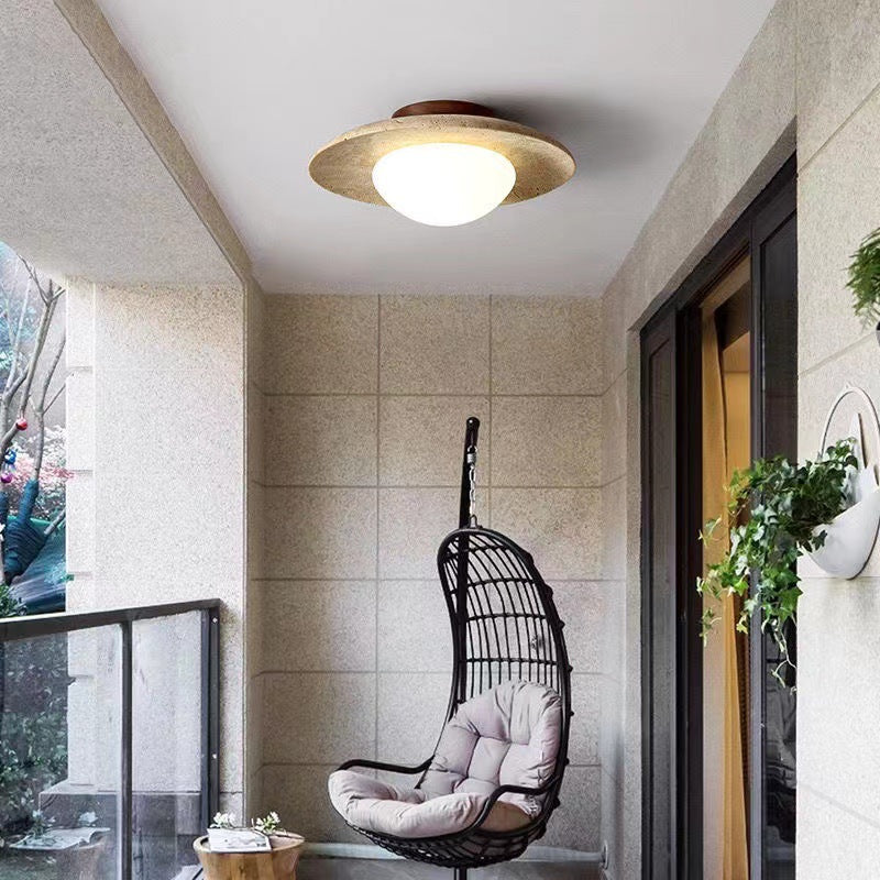 Lyonea - Minimalistische Travertin LED Plafondlamp