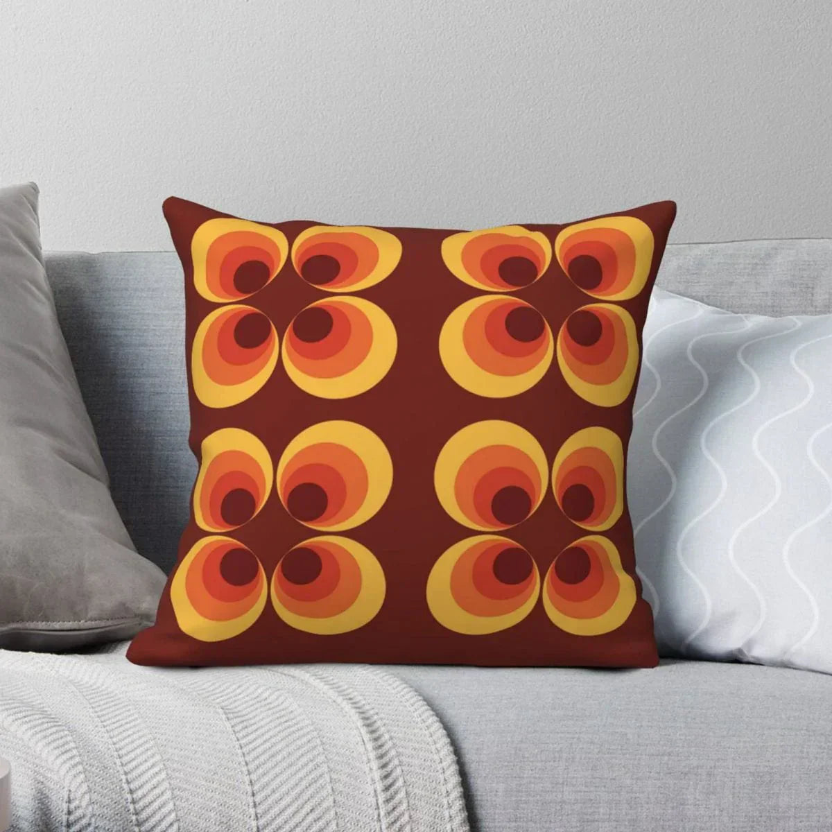 Serantha - Sierkussen met Bloemenpatroon in Jaren 70 Stijl