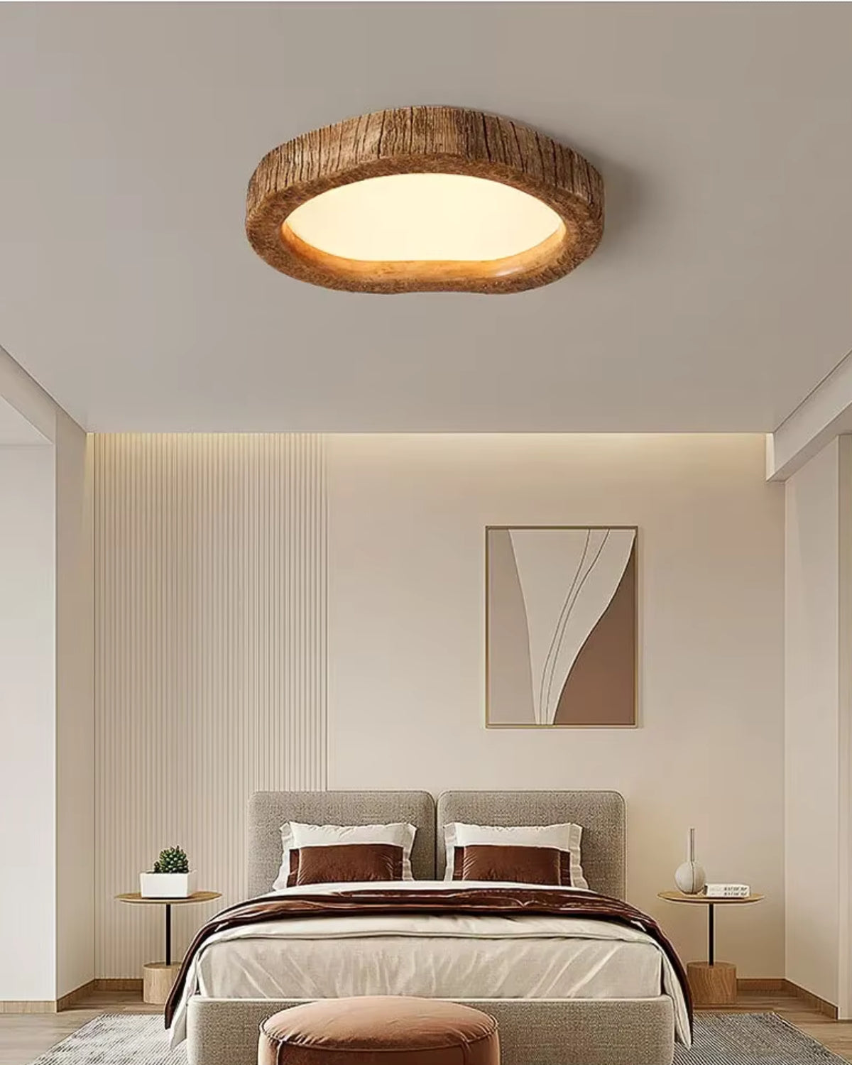Tavora - Lampa sufitowa Halo z litego drewna