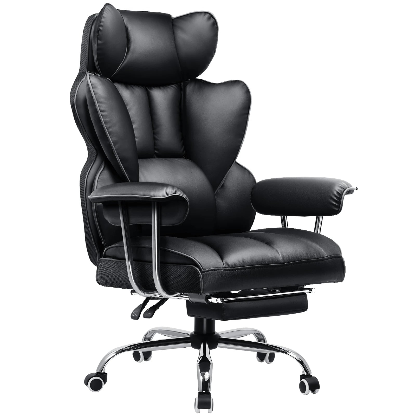 Valona - Ergonomiczne fotele gamingowe z materiału z podnóżkiem i sprężystą poduszką siedziska