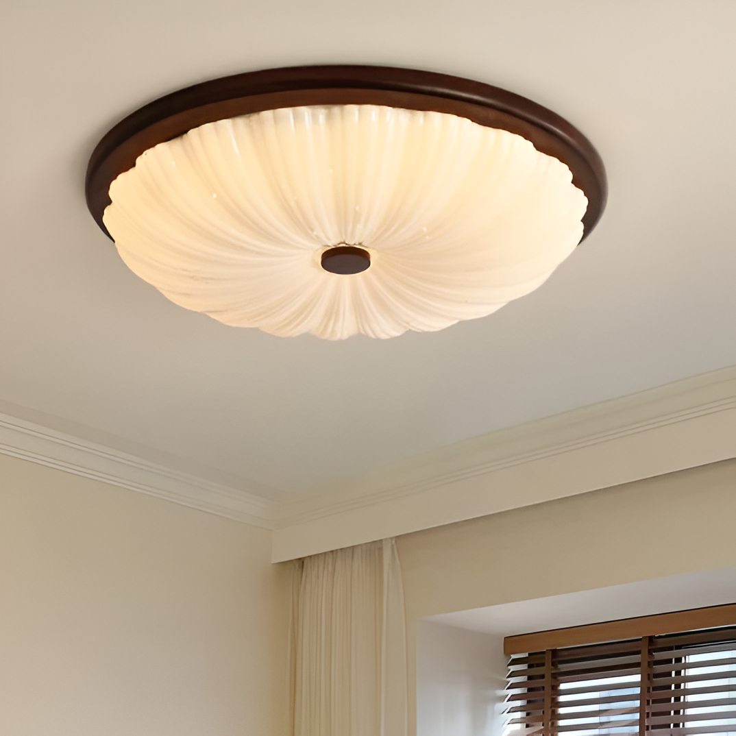 Talena - Amerikaanse Vintage Houten Retro LED Plafondlamp