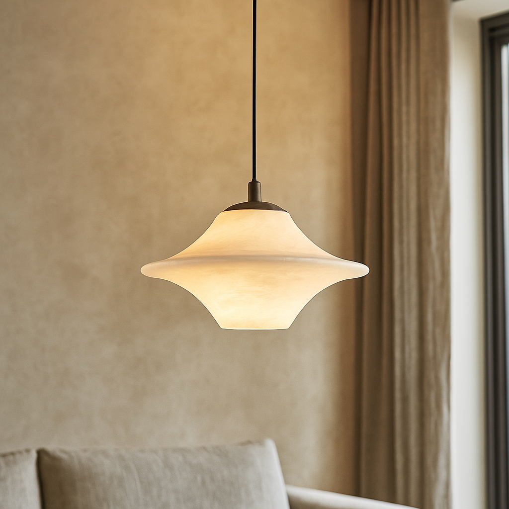 Zenithra - Minimalistische Hanglamp van Natuurmarmer
