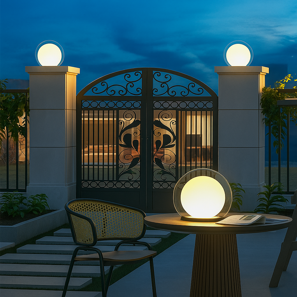 Thaliora - Zonne-energie Buitenlamp met Maandesign
