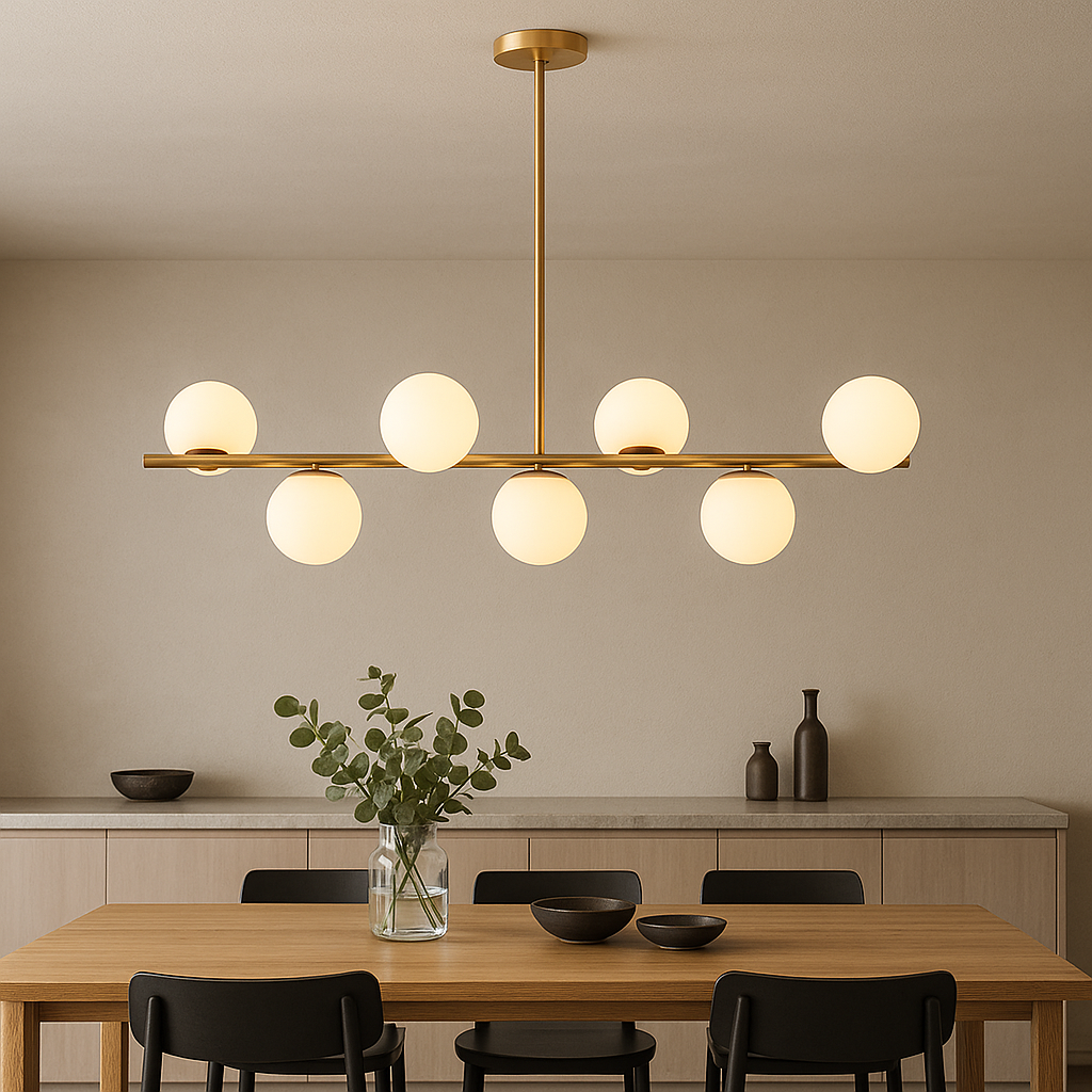 Merolia - Gouden Kroonluchter voor Boven de Eettafel