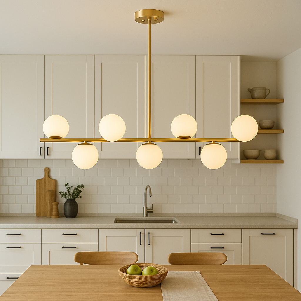 Merolia - Gouden Kroonluchter voor Boven de Eettafel