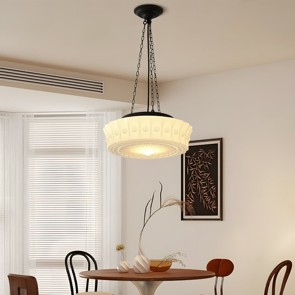 Thalessia - Melkwitte Hanglamp in Minimalistisch Design