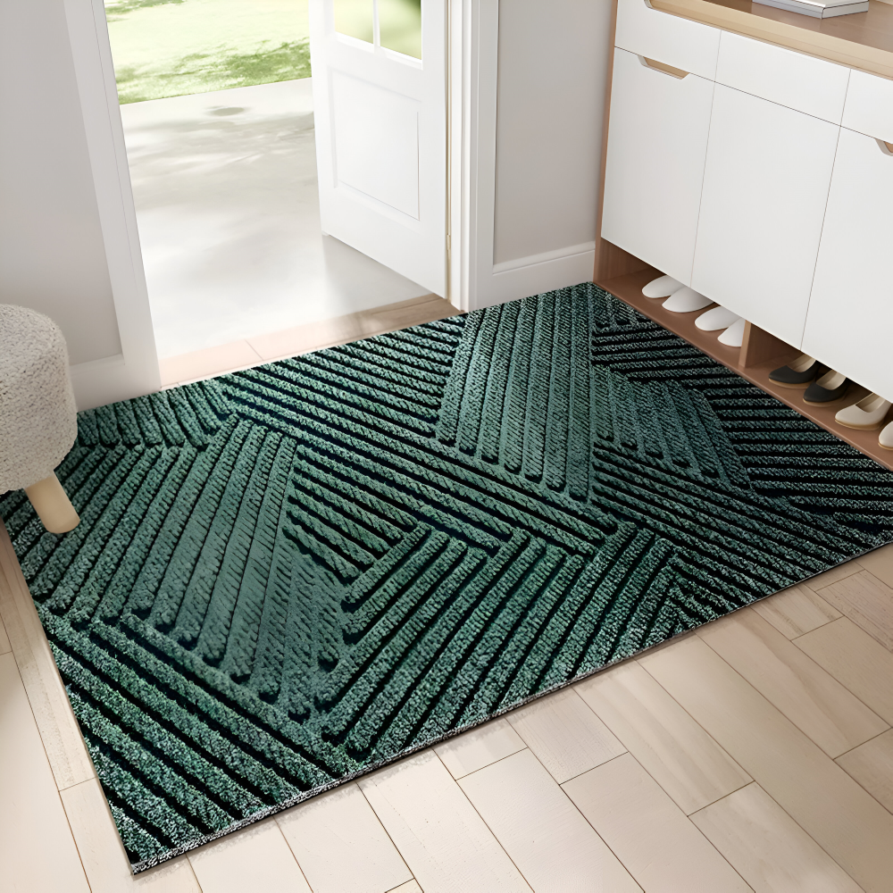 Velione - Rechthoekige PVC Antislip Deurmat met Geometrisch Patroon