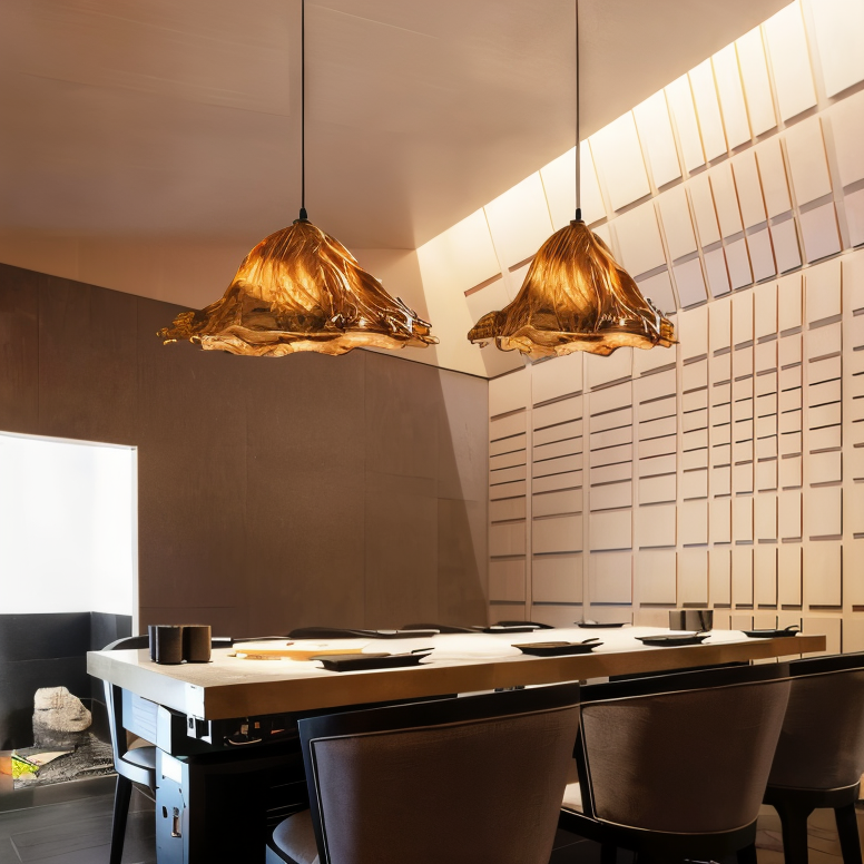 Cirenna - Artistieke Hanglamp van Kunsthars met Vulkanisch Design