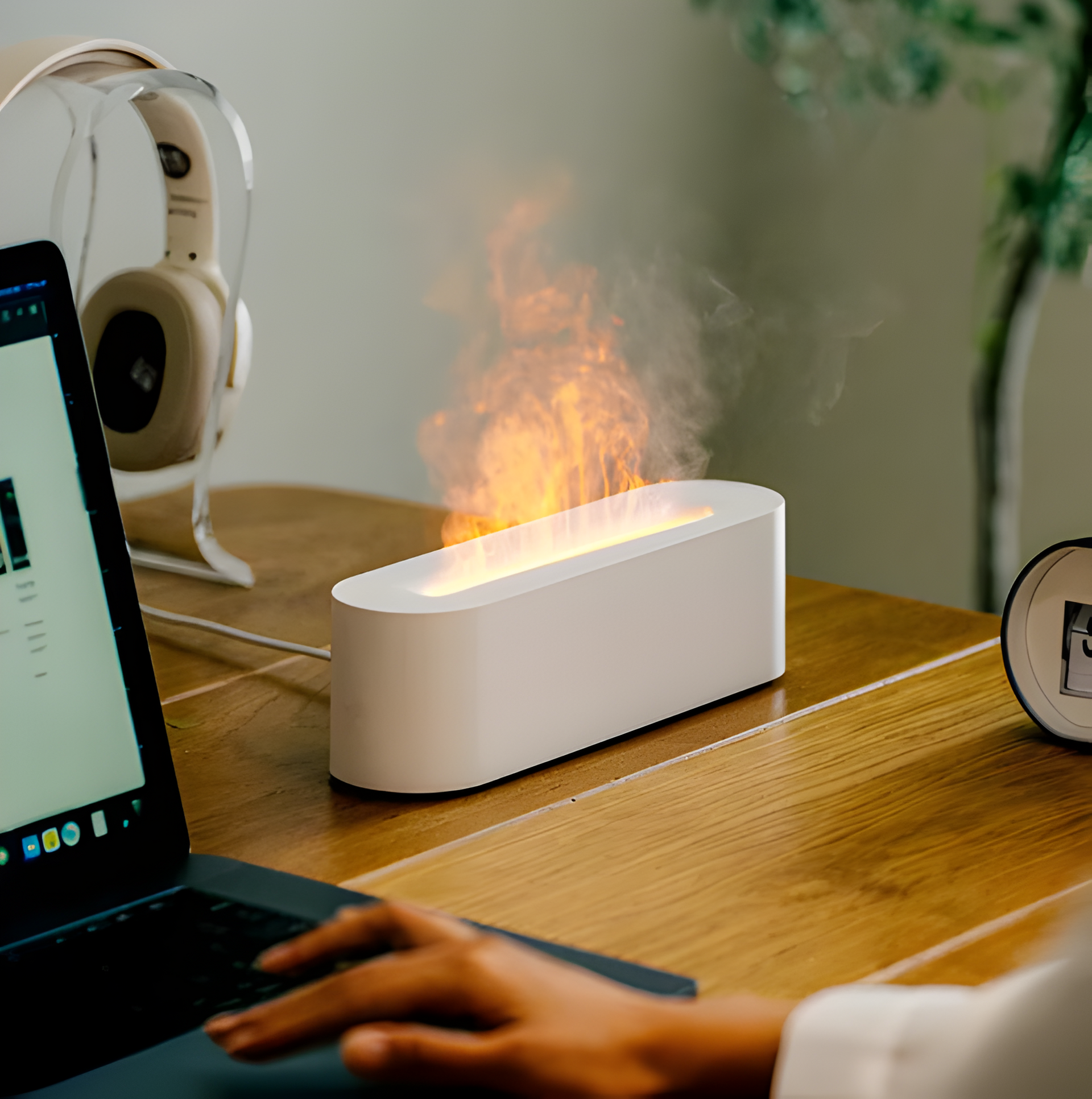Eirenna - USB Luchtbevochtiger met 7-Kleurig Wisselend LED Licht