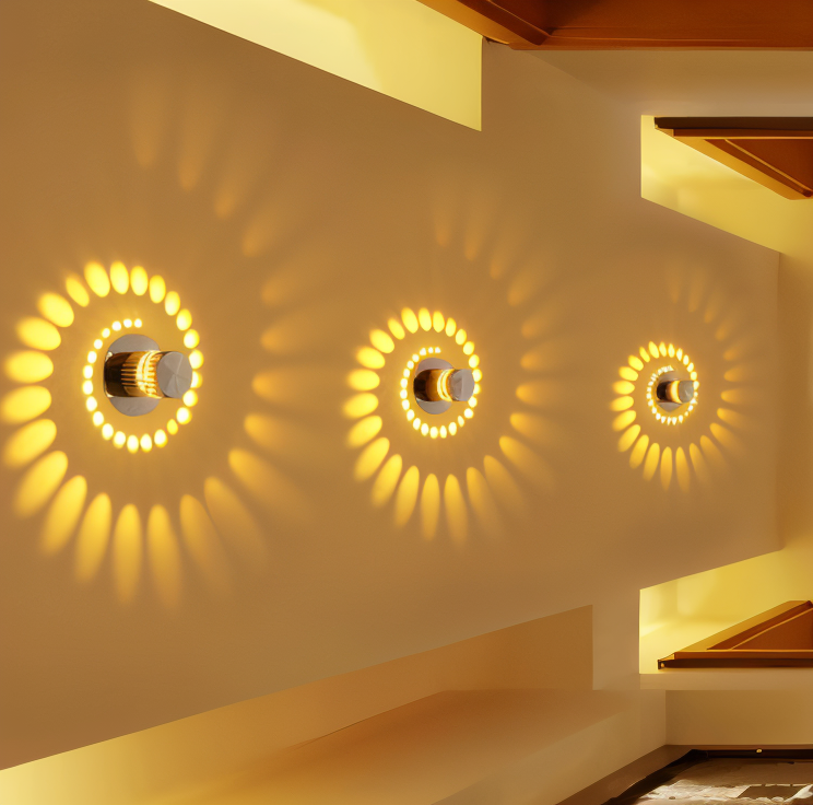Lythera - Cilindervormige LED Wandlamp met Kleurrijke Spiraalverlichting