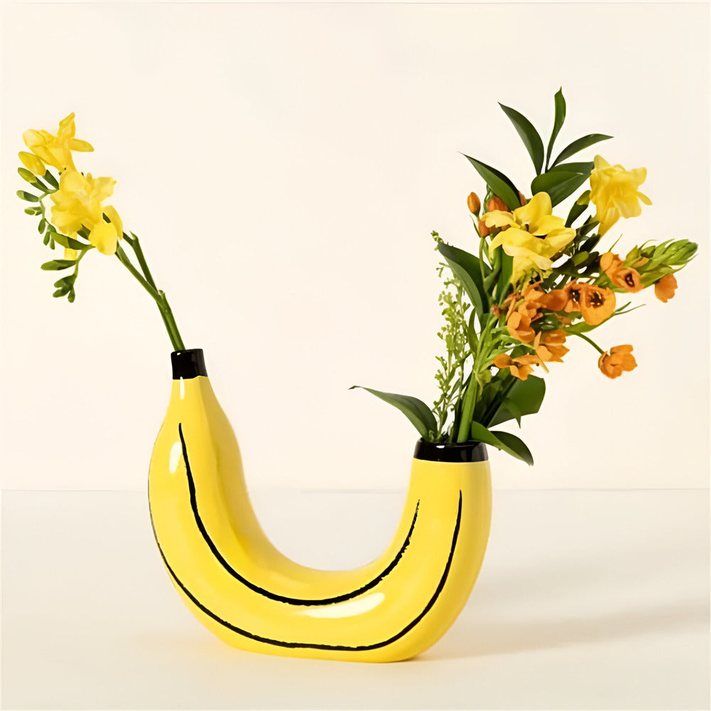 Seralith - Moderne Decoratieve Vaas in Bananenvorm