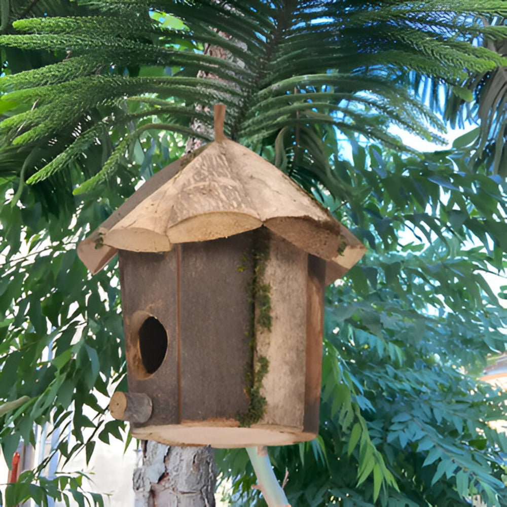 Domus - Rustiek Houten Kolibrie Vogelhuisje