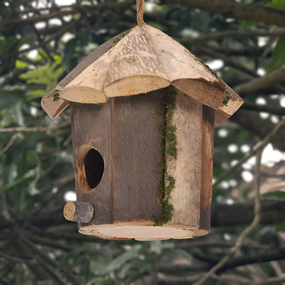 Domus - Rustiek Houten Kolibrie Vogelhuisje