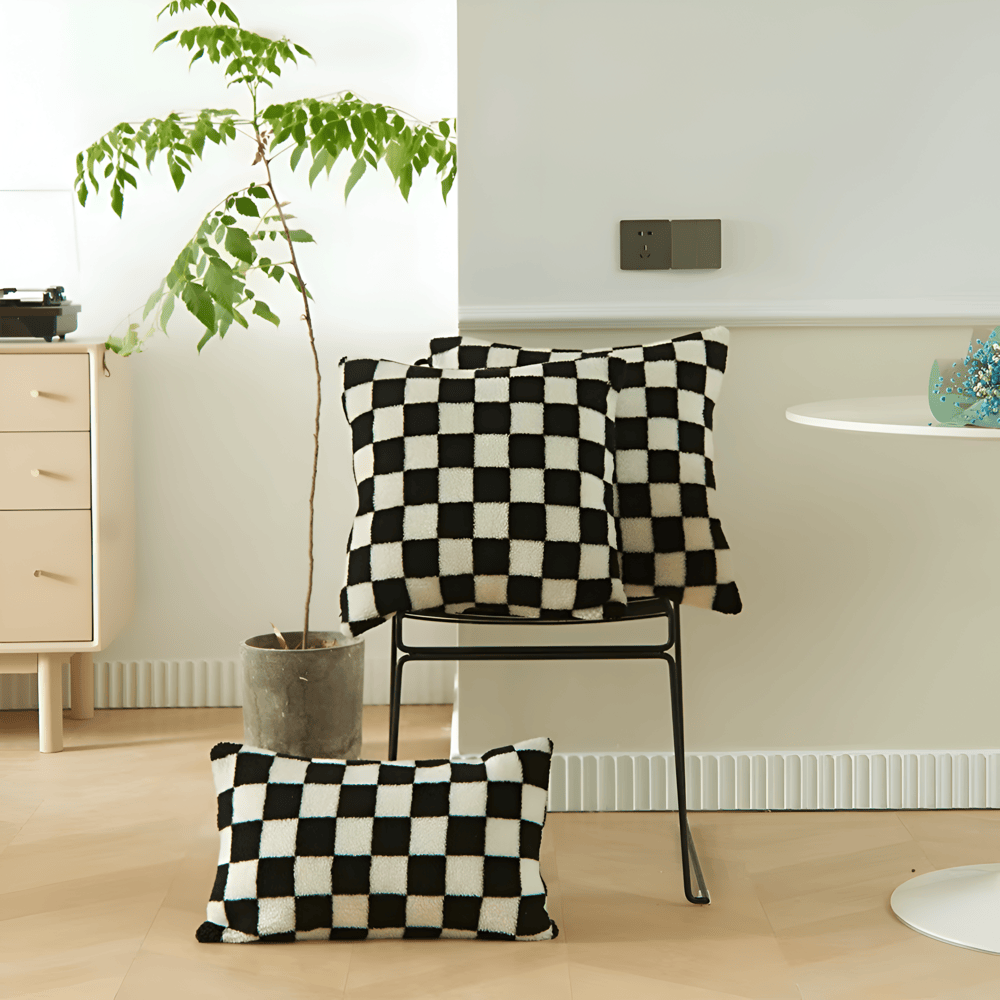 Heliora - Moderne Kussenhoes met Geblokt Design