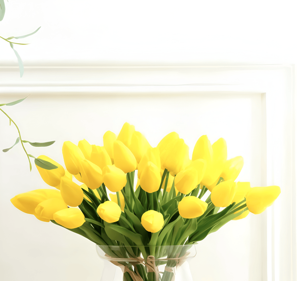 Olivessa - Set of 6 Realistic Artificial Tulip Bouquets for Home, Garden and Party Decoration