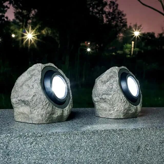 Aureline - Solar Buitenlamp LED Waterdicht Steenlook IP65