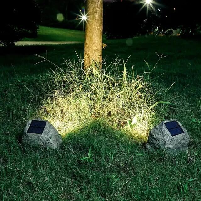 Aureline - Solar Buitenlamp LED Waterdicht Steenlook IP65