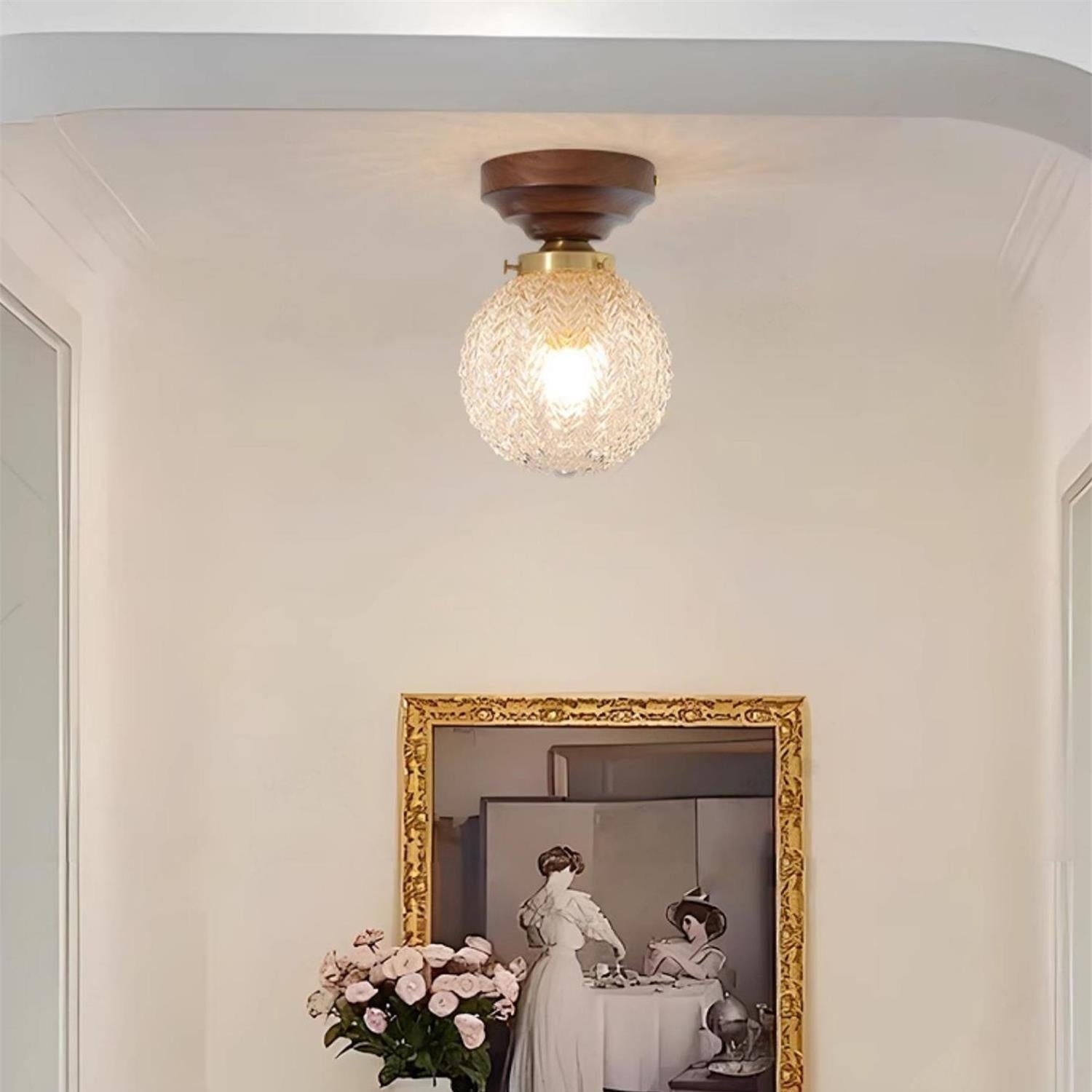 Evona - Retro Crystal Glass Ceiling Lamp