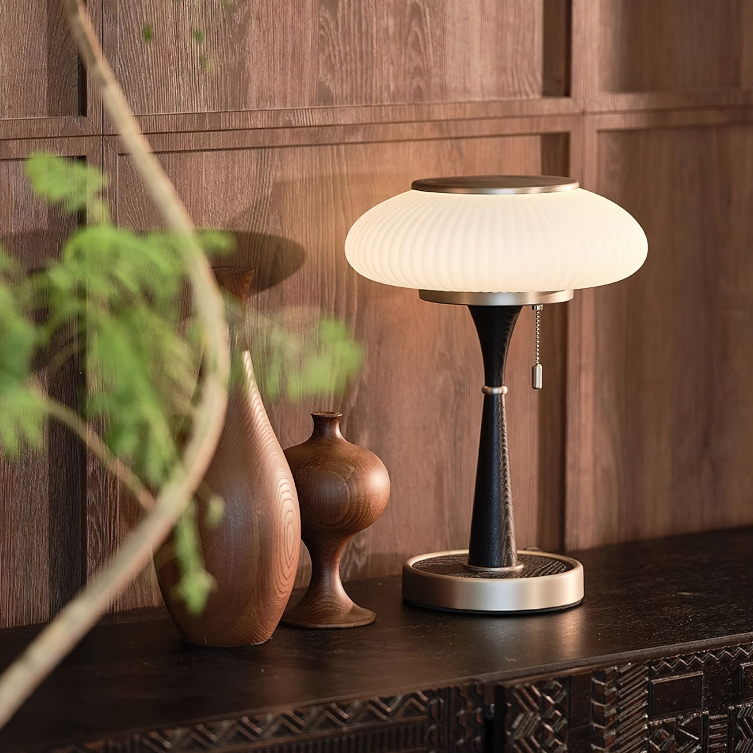 Brontea - Nowoczesna lampa stołowa w kształcie grzyba o minimalistycznym designie
