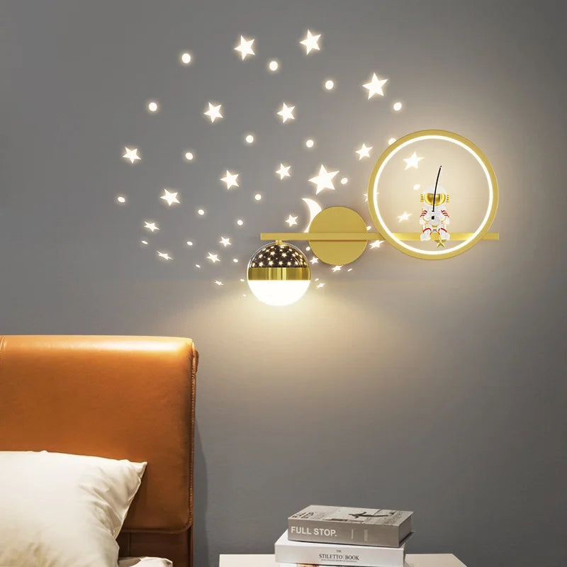 Calynea - Nowoczesna lampa ścienna do pokoju dziecięcego, nastrojowe oświetlenie
