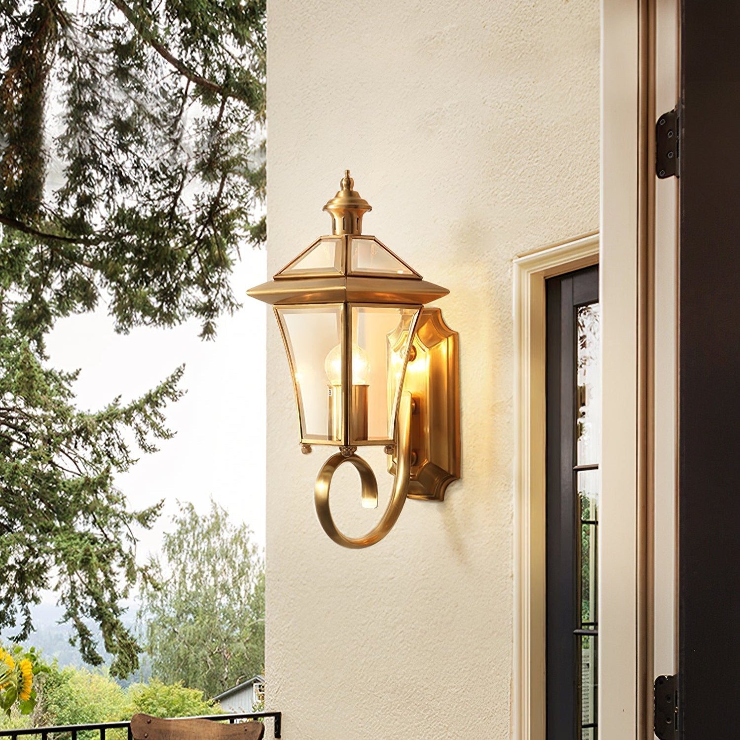Olivara - Retro Messing Buiten Wandlamp
