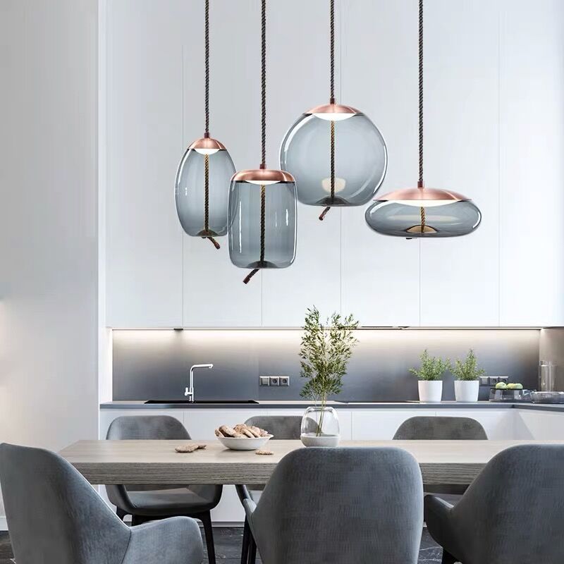 Isolara - Hanglamp in Roségoud met Touwaccent