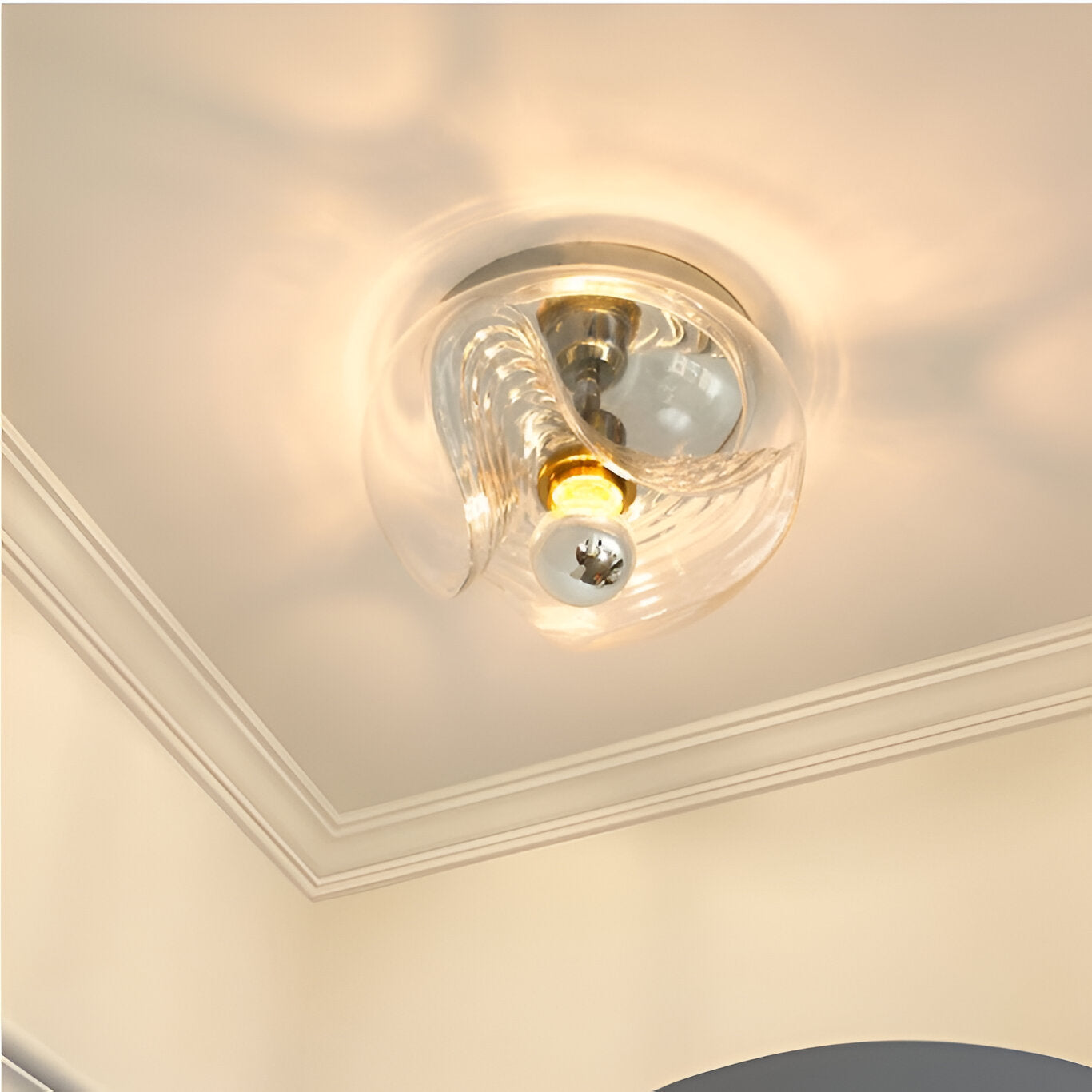Vireon - Franse Vintage Middeleeuwse Bauhaus Plafondlamp