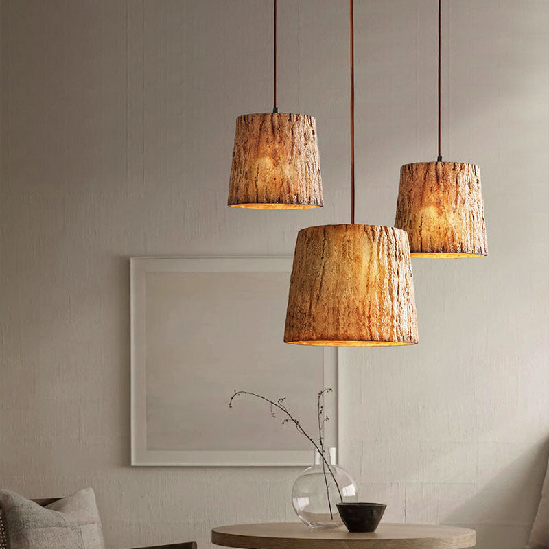 Solina - Houten Boomstam Hanglamp met Natuurlijke Look