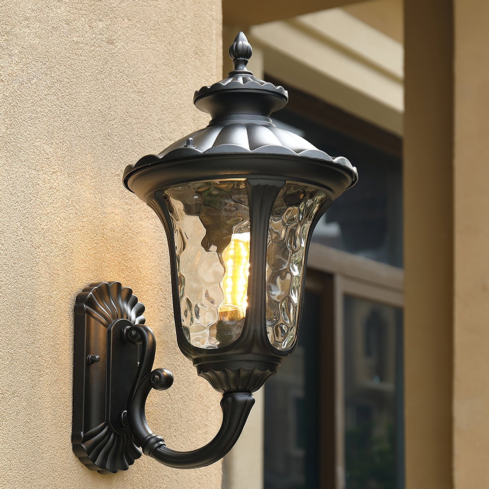 Verenia - Waterdichte Retro Buiten Wandlamp Matglas
