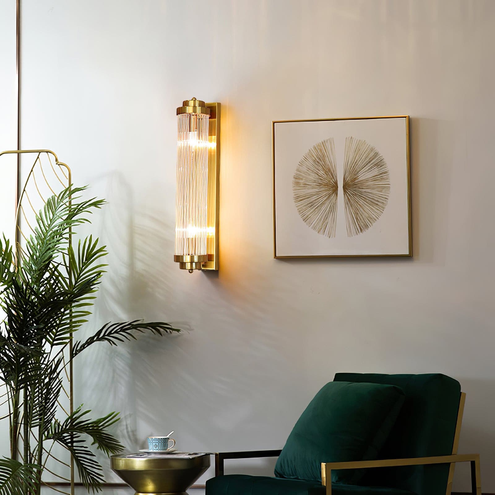 Elarisca - Vintage Wandlamp van Glas met LED in Retro Stijl