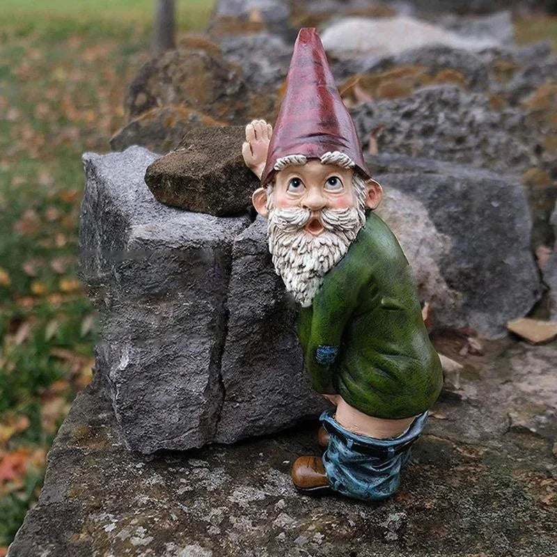 Casta - Creatief Kabouter Beeldje van Hars met Witte Baard