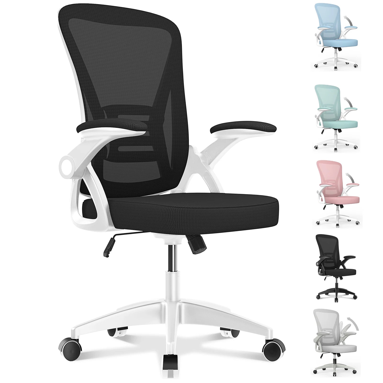 Minara – ergonomiczny fotel biurowy ze składanymi podłokietnikami i podparciem lędźwiowym