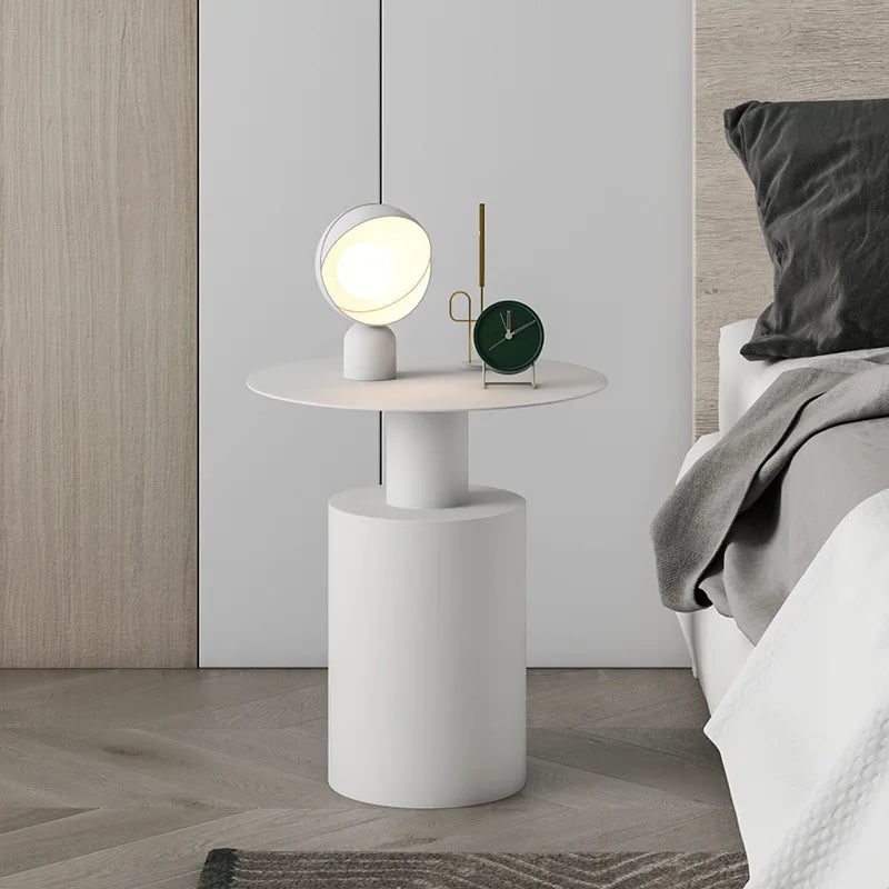 Orythea - Moderne Ronde Bijzettafel met Minimalistisch Design voor de Slaapkamer