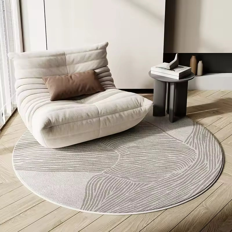 Alveris - Okrągły dywan imitujący Wabi Sabi do salonu, sypialni i biura