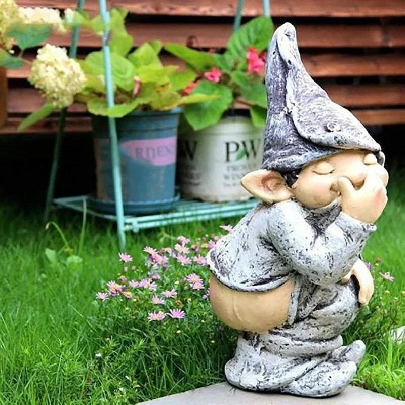 Niobe - Grappig Kabouter Beeldje van Hars voor Tuin en Gazon