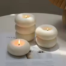 Lunirra - Donut Aromatherapy Candle Round, bezdymna