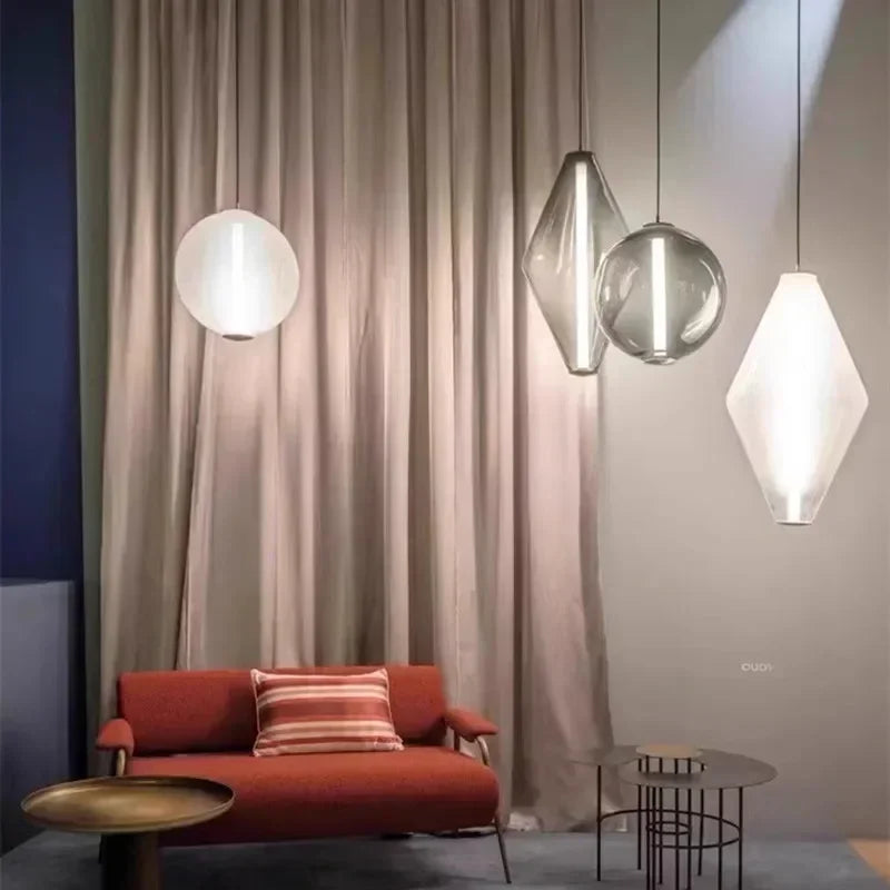 Pyrrhos - Scandinavische Glazen Hanglampen voor Slaapkamer en Eetkamer