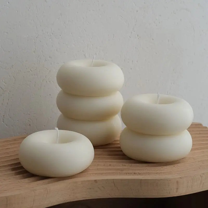 Lunirra - Donut Aromatherapy Candle Round, bezdymna