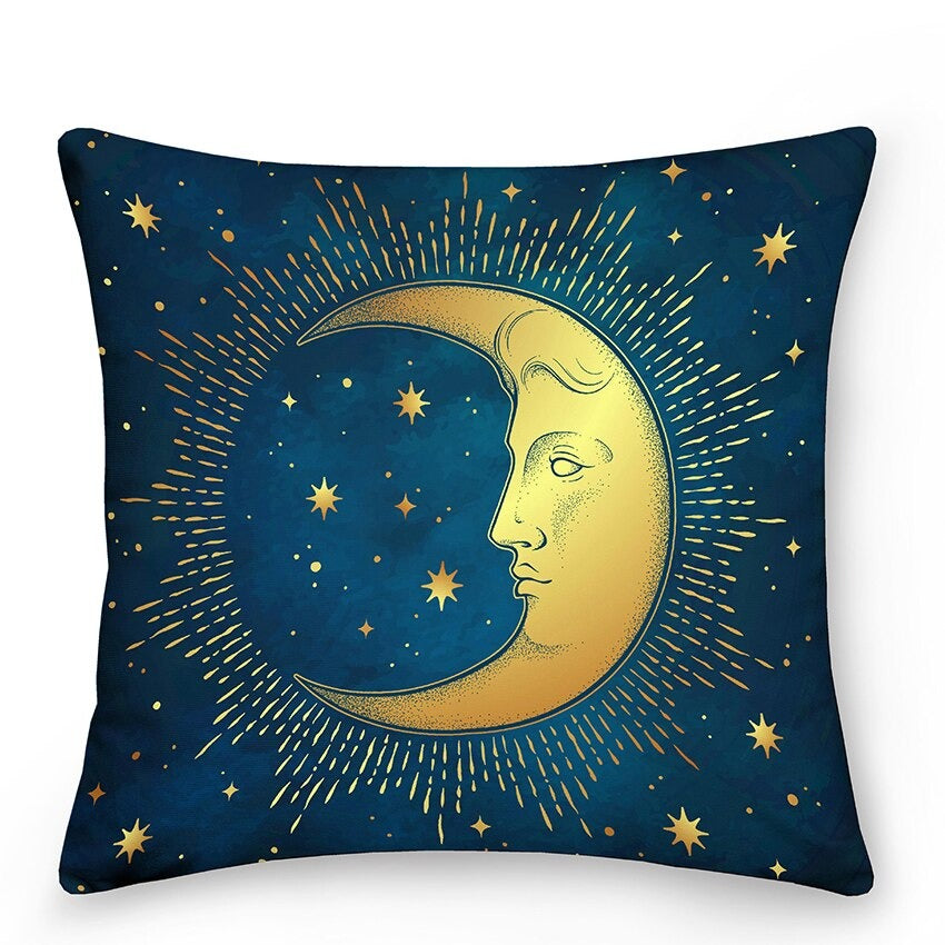Thessaliae - Sierkussens met Zon en Maan in Astrologische Stijl