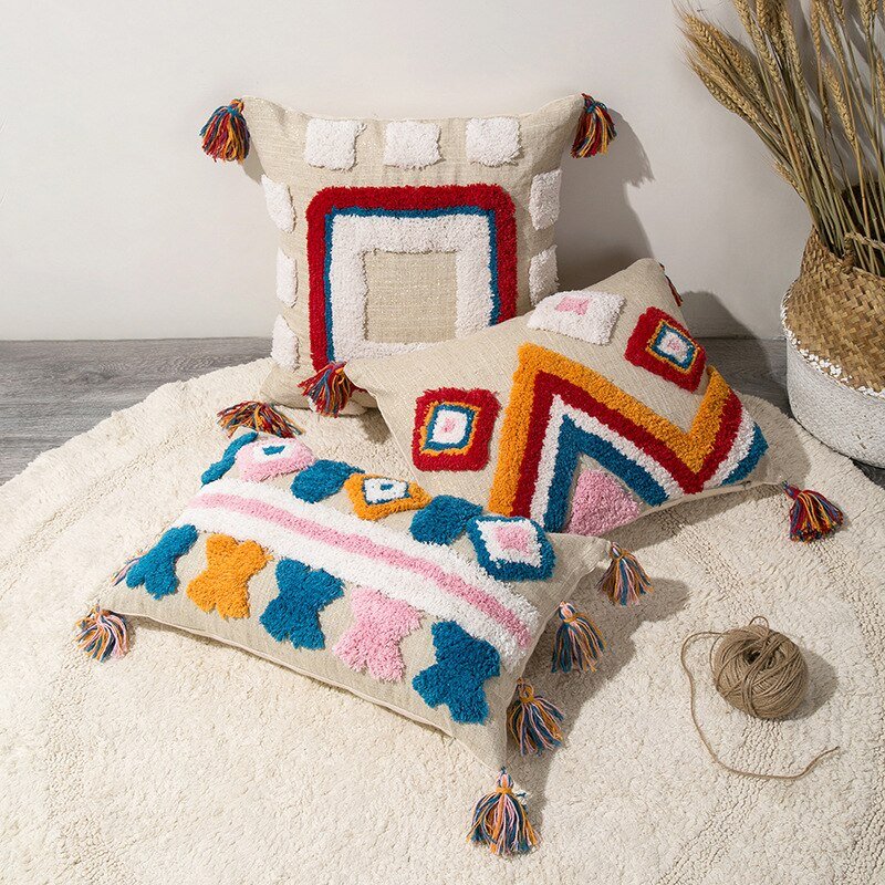 Neressa - Handgemaakt Sierkussen in Marokkaanse Boho Stijl