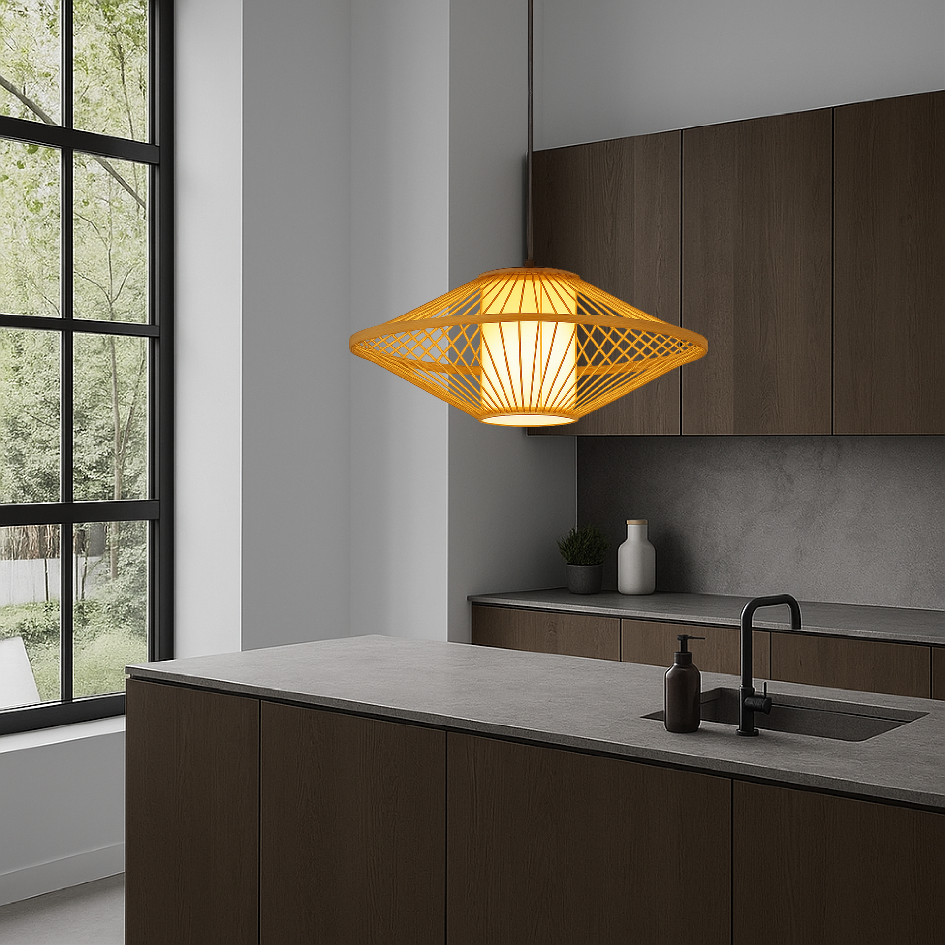 Amethis - Japanse Bamboe Hanglamp