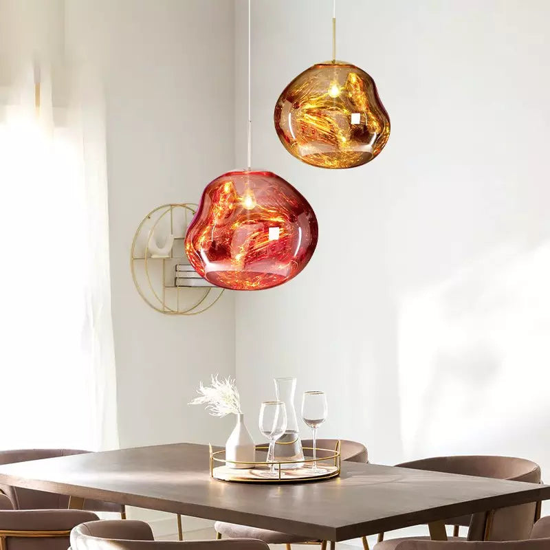 Clyvera - Artystyczna lampa wisząca ze stopionego szkła Nowoczesne i eleganckie oświetlenie do wnętrz